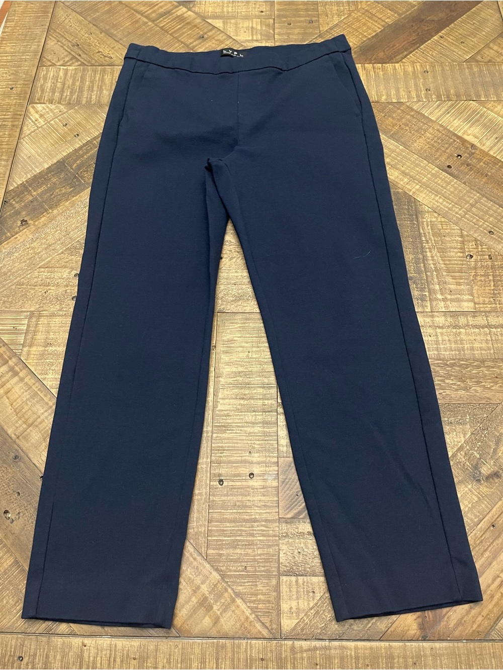 LVPL by Liverpool Los Angeles Navy Blue Pull-On Career Pants Size 10/30